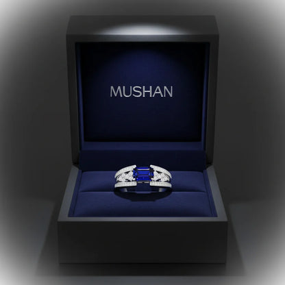 MUSHAN Luxury Jewelry s 925 Sterling Silver Rings Bands For Women 2.5 Carat Sapphire Gemstones Ring For Women Girls Fine Jewelry