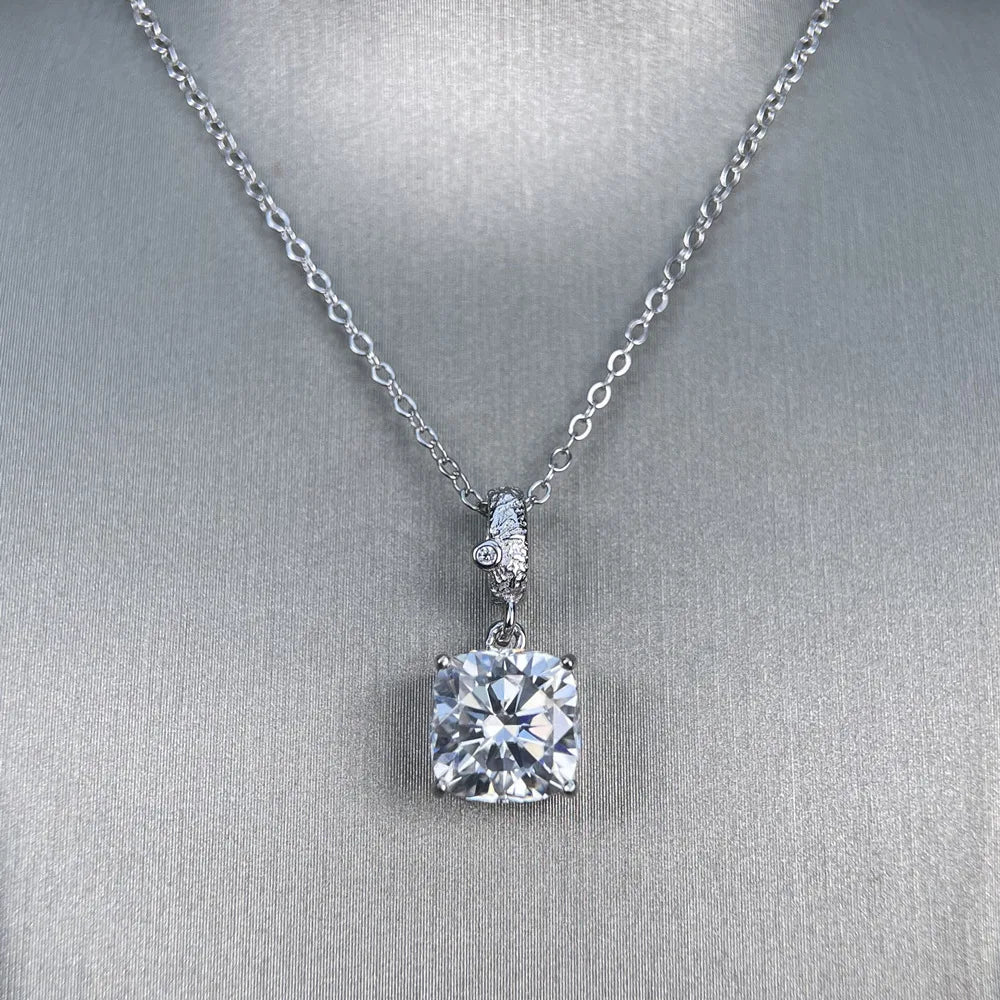 MuShan Luxury MuShan L 925 Sterling Silver Necklace Zircon 7A Infinity Office for Bride Real Gold Plated Premium Jewelry Pendant