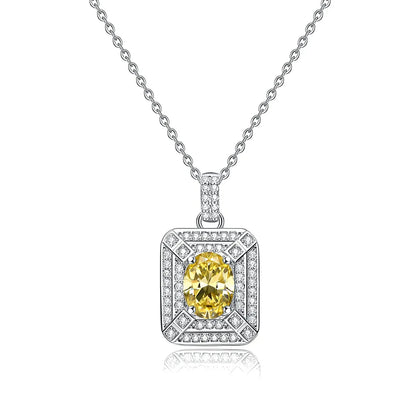 MuShan Jewelry 925 Sterling Silver Necklace Pendant Chain HCD Diamonds Best Friend Gift Bridal Jewelry Women Necklaces Jewelry
