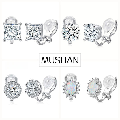 MS Luxury Jewelry 925 Sterling Silver Ear Clip Earrings For Women CMA Certificate Gemstones Drop Earring Ear Clip Jewelry