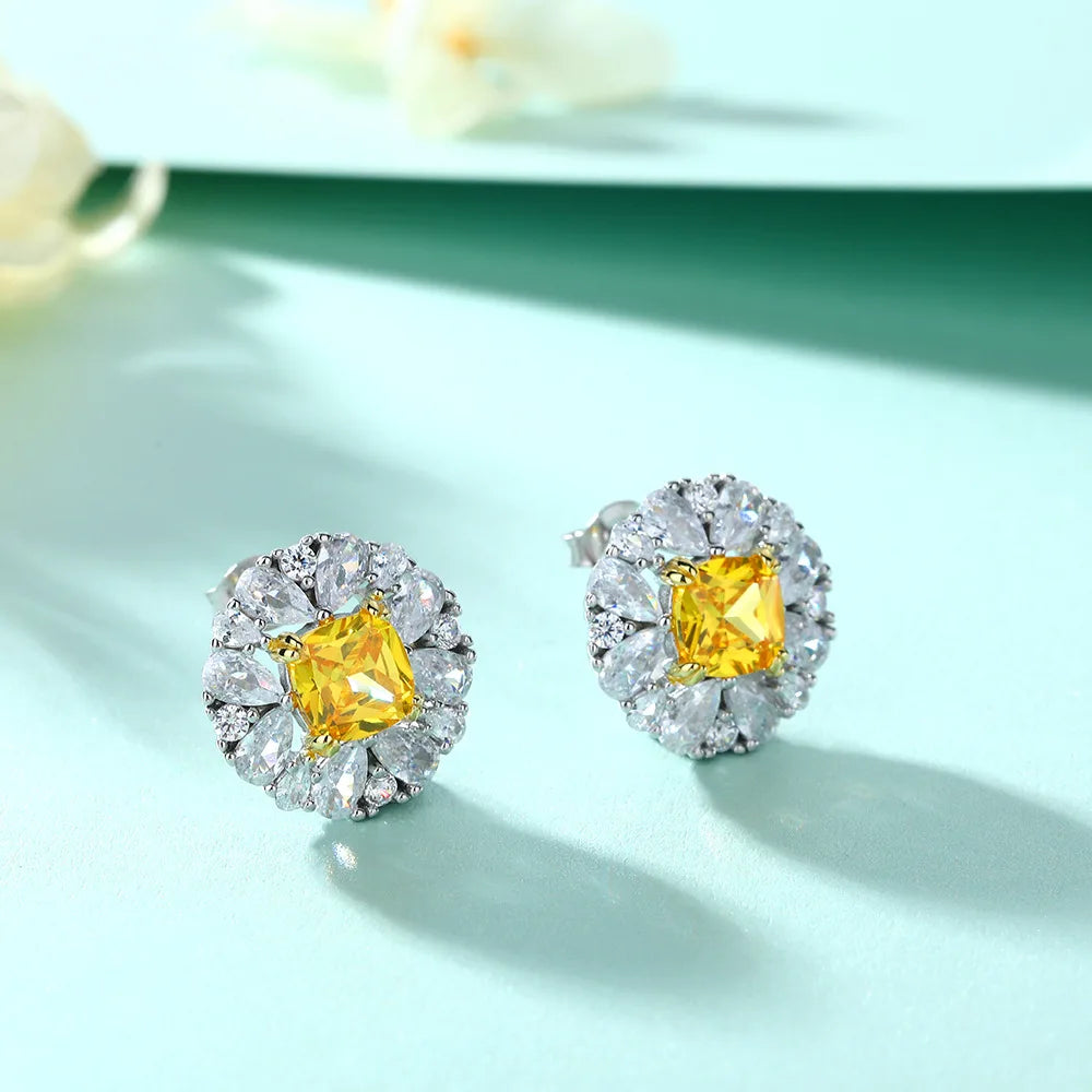 Boucles d'oreilles MuShan Luxury Jewelry en argent sterling 925, créoles avec oxyde de zirconium 5A, plaquées rhodium, bijoux raffinés pour femmes pour soirées