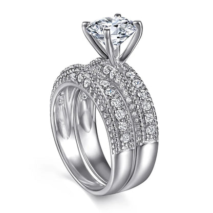 MuShan Luxury Jewelry 925 Sterling Silver Ring Zircon 5A Grade Pear Fashion for Fiancee 18K Real Gold Plated Fine Jewelry Rings