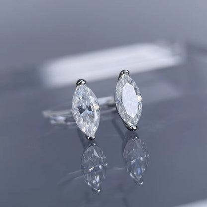 MuShan Luxury Jewelry 925 Sterling Silver Stud Earrings Boho Princess Moissanite Proposal for Fiancee Platinum Plated MST Patent