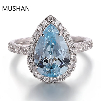 MUSHAN Luxury Custom 14K 18K Gold Rings Band Jewelry With Moissanite Diamond Lab Grown Gemstones Diamond Wedding Ring For Women