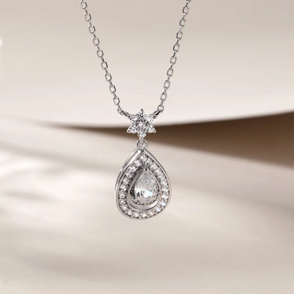 MuShan Jewelry 925 Sterling Silver Necklace Pendant Chain HCD Gemstones Romantic Style Timeless Style Women Necklaces Jewelry