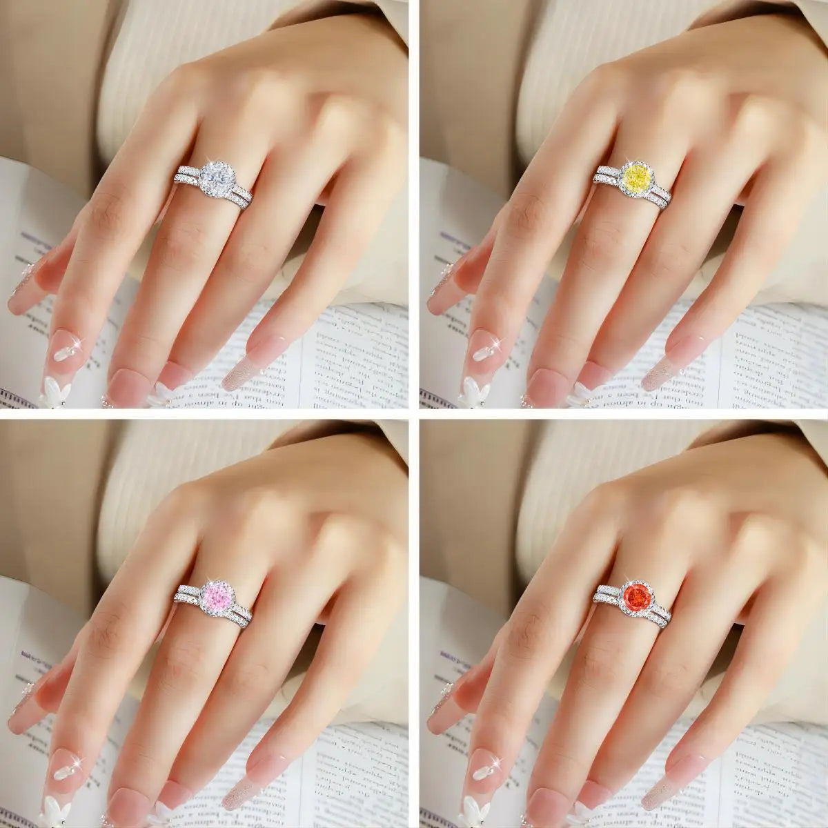 Bague de mariage MuShan Jewelry en argent sterling 925 avec diamant à haute teneur en carbone, cadeau de Noël, bijoux fins pour femmes