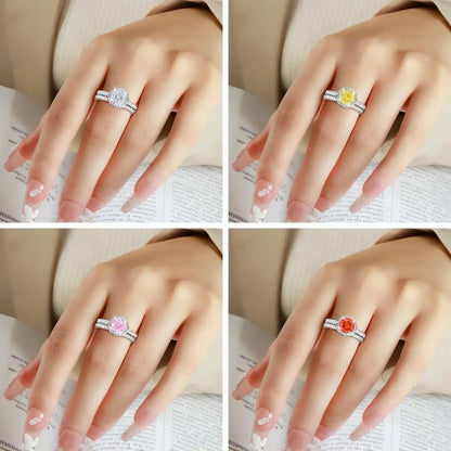 Bague de mariage MuShan Jewelry en argent sterling 925 avec diamant à haute teneur en carbone, cadeau de Noël, bijoux fins pour femmes