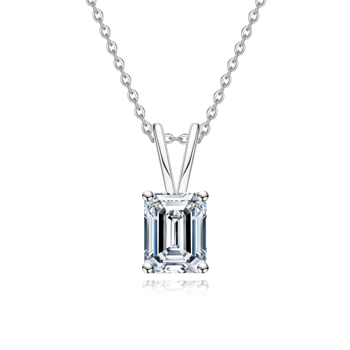 Collier pendentif en argent sterling 925 de luxe MUSHAN pour femmes, collier avec diamant moissanite GRA de 2 ct, 3 ct, 4 ct, 5 ct