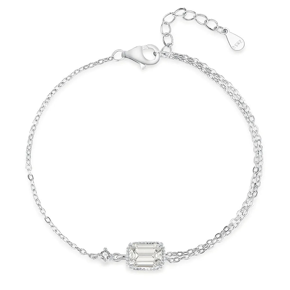 MuShan Jewelry 925 Sterling Silver Necklace Pendant Chain HCD Diamonds Cocktail Party Best Friend Gift Women Necklaces Jewelry