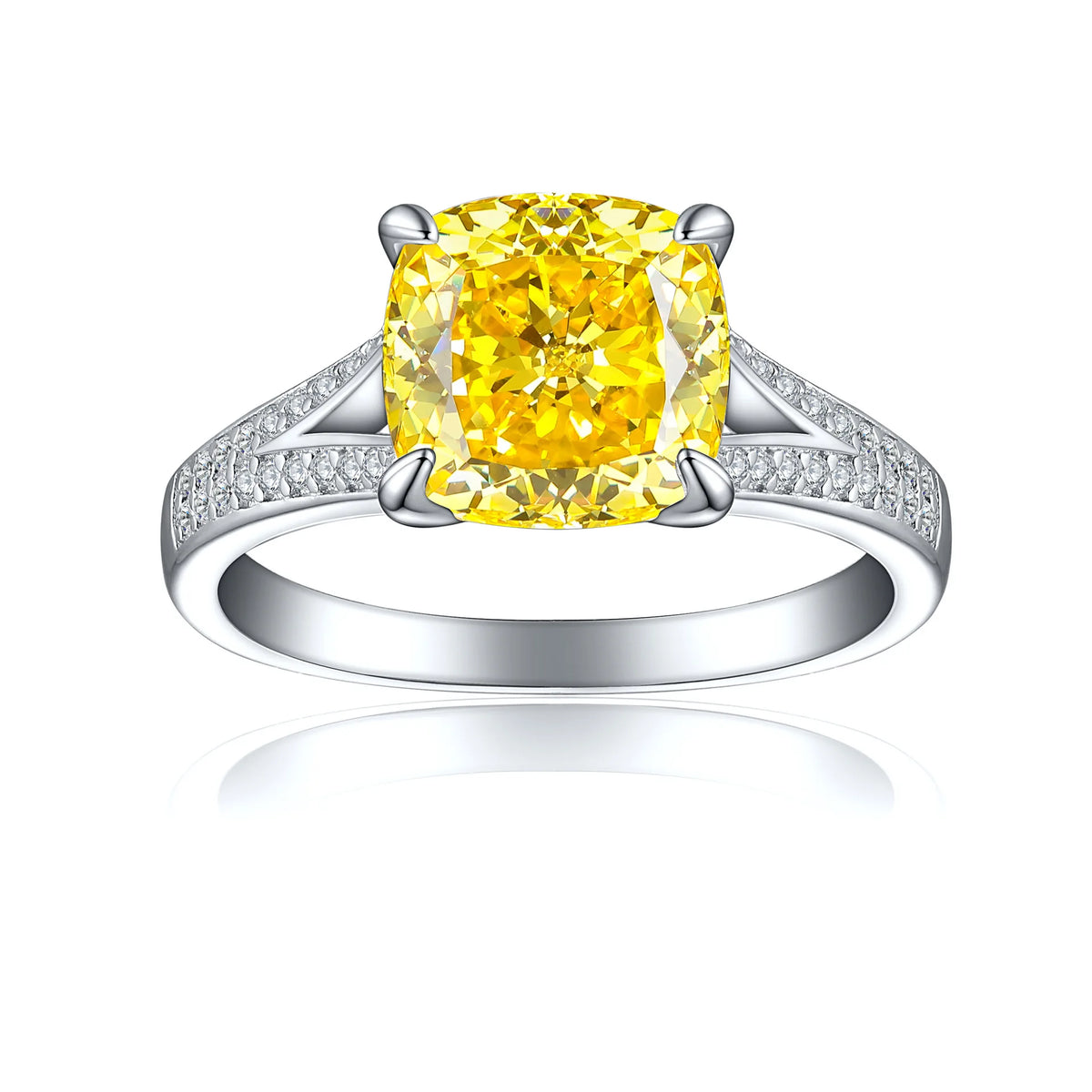 MuShan Jewelry 925 Sterling Silver Ring Wedding Band High Carbon Diamond Cocktail Party Romantic Style Women Rings Fine Jewelry