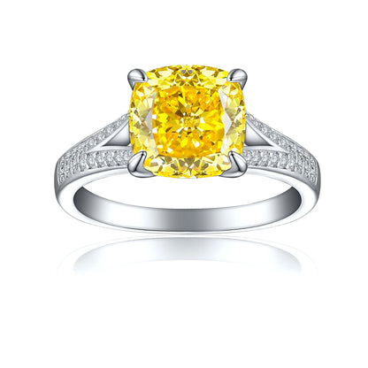 MuShan Jewelry 925 Sterling Silver Ring Wedding Band High Carbon Diamond Cocktail Party Romantic Style Women Rings Fine Jewelry