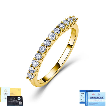 MUSHAN Luxury Jewelry 925 Sterling Silver Ring Band Women GRA Certificated Moissanite Diamond Emerald D Color Rings Fine Jewelry