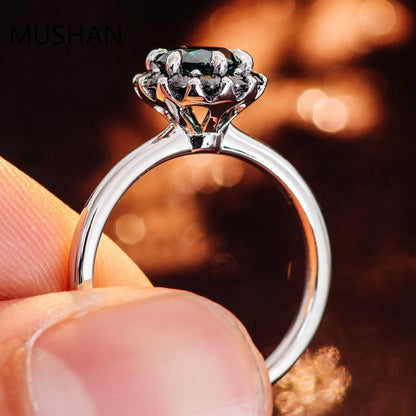 MUSHAN Luxury Custom 14K 18K Gold Rings Band Jewelry With Moissanite Diamond Lab Grown Gemstones Diamond Wedding Ring For Women