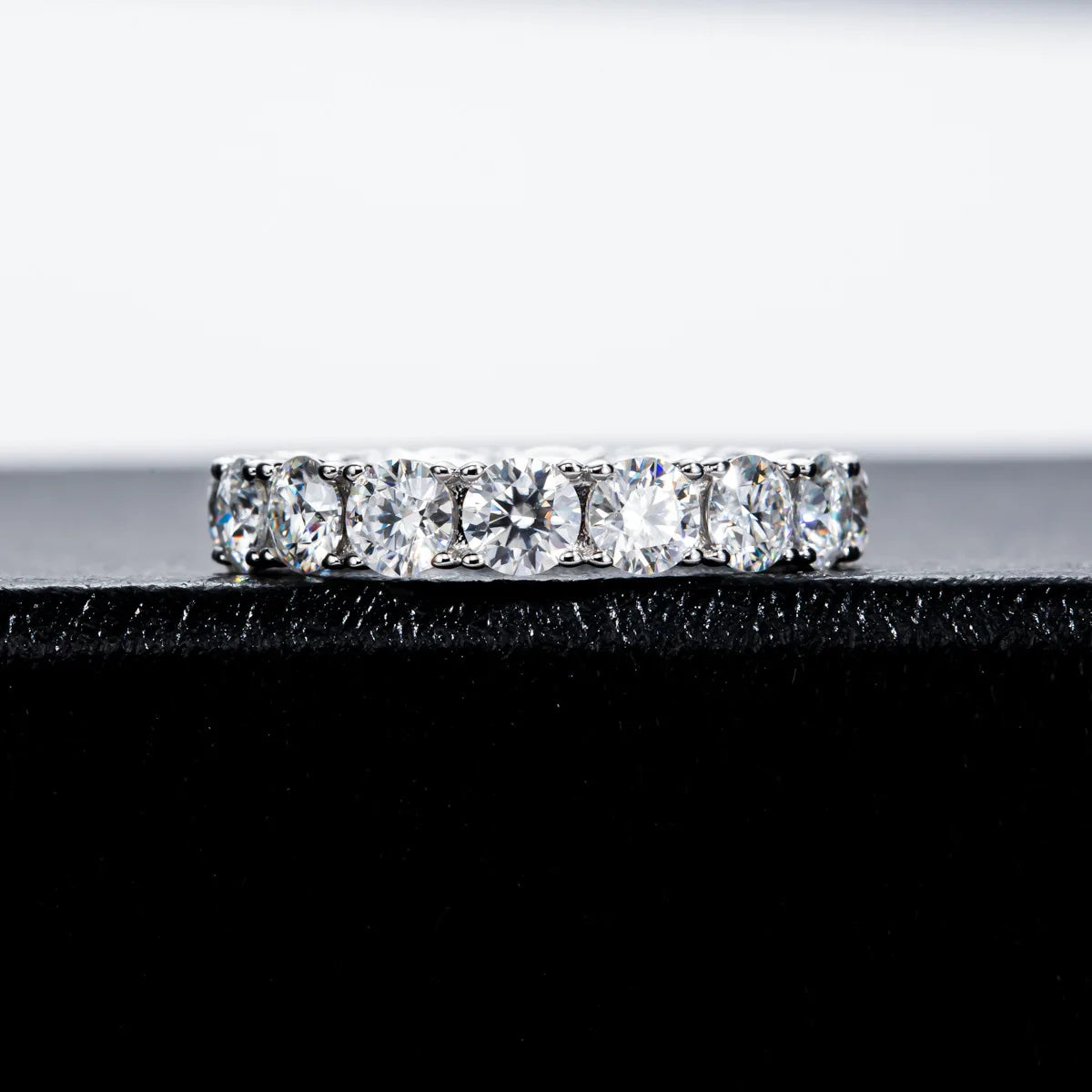 Bague de luxe en argent sterling 925 de la marque MuShan, sertie d'un diamant moissanite pour maman, plaquée or 18 carats, bague fine brevetée MST