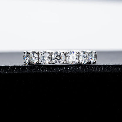 Bague de luxe en argent sterling 925 de la marque MuShan, sertie d'un diamant moissanite pour maman, plaquée or 18 carats, bague fine brevetée MST