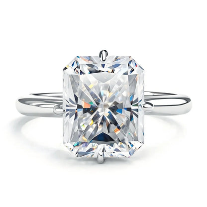 MUSHAN Luxury Jewelry 925 Sterling Silver Ring Band Women GRA Certificated Moissanite Diamond Emerald D Color Rings Fine Jewelry