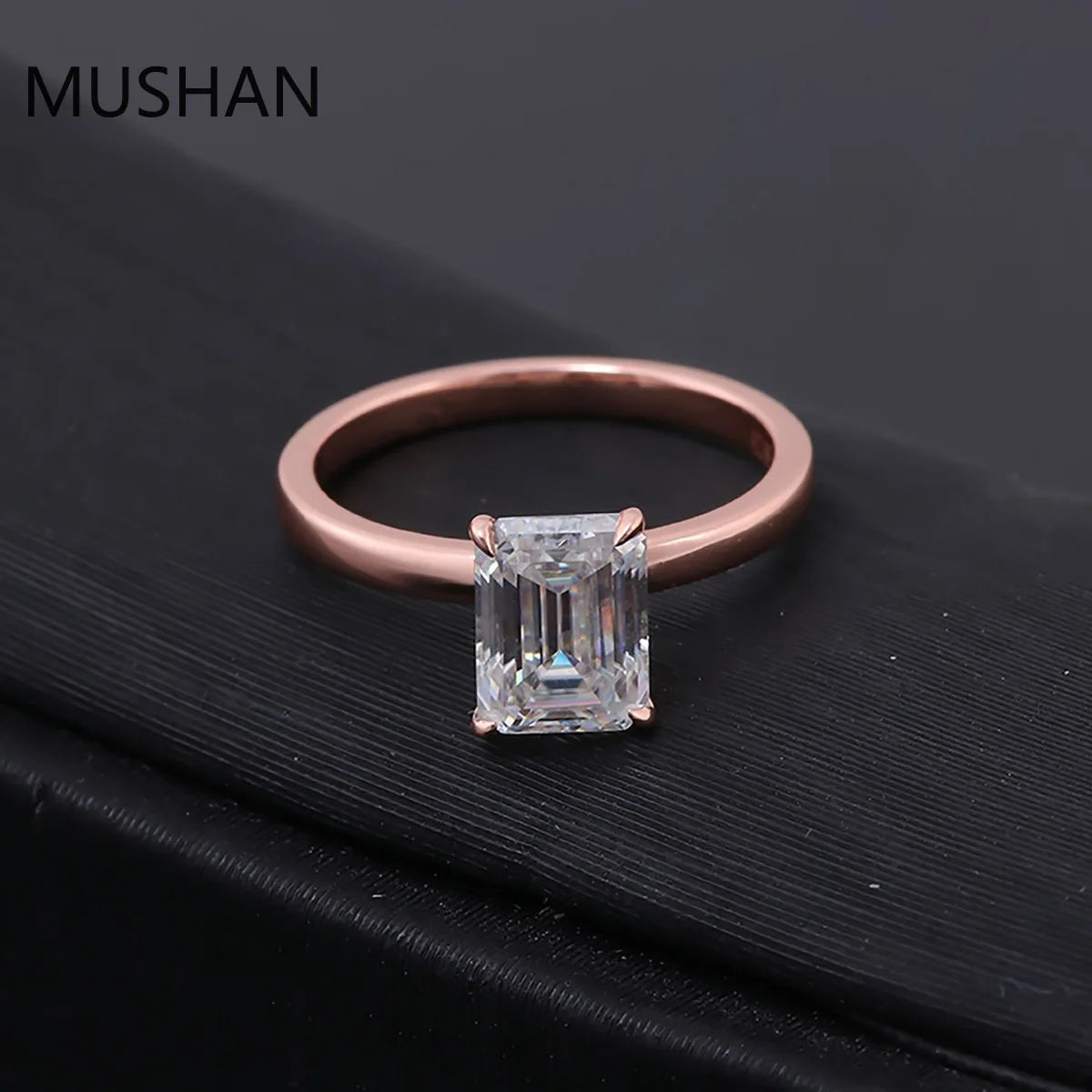 MUSHAN Luxury Custom 14K 18K Gold Rings Band Jewelry With Moissanite Diamond Lab Grown Gemstones Diamond Wedding Ring For Women
