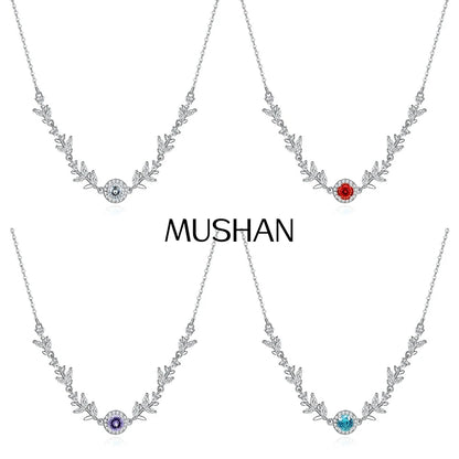 MuShan Jewelry 925 Sterling Silver Necklace Pendant Chain HCD Diamonds Daughter Gift Statement Jewelry Women Necklaces Jewelry