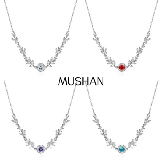Collier pendentif MuShan Jewelry en argent sterling 925, chaîne avec diamants HCD, cadeau pour fille, bijou fantaisie, colliers pour femmes