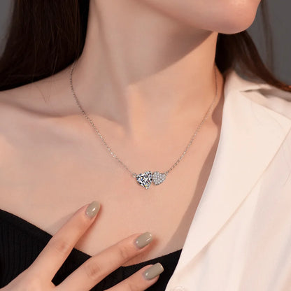MuShan Brand Jewelry 925 Sterling Silver Necklace Zircon 7A Modern Evening for Ladies Real Gold Plated Premium Jewelry Penda