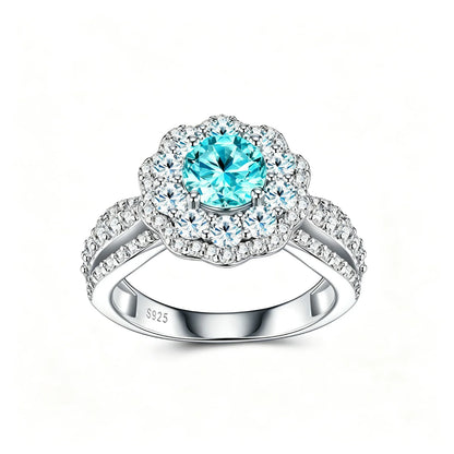 MUSHAN Custom Jewelry 925 Sterling Silver Ring Band for Women 1ct Lab Grown Gemstones Ruby Emerald Sapphire Rings Jewelry