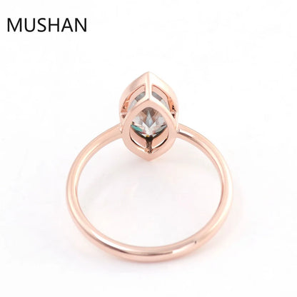 MUSHAN Luxury Custom 14K 18K Gold Rings Band Jewelry With Moissanite Diamond Lab Grown Gemstones Diamond Wedding Ring For Women