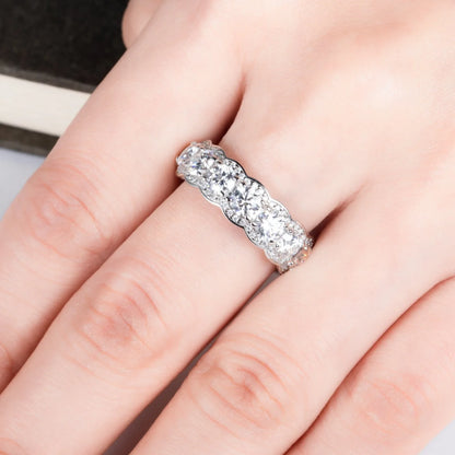 MUHAN Luxury Jewelry  925 Sterling Silver Ring Wedding Band  Women GRA Certificate Moissanite Diamond Rings D Color Fine Jewelry