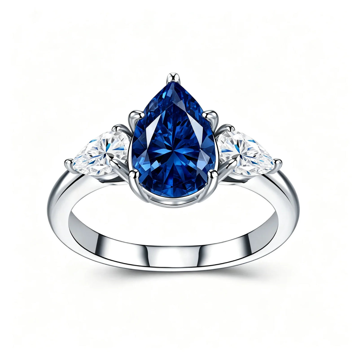 MUSHAN Custom Jewelry 925 Sterling Silver Ring Band for Women 4ct Lab Grown Gemstones Ruby Emerald Sapphire Rings Jewelry