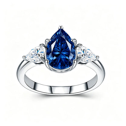 MUSHAN Custom Jewelry 925 Sterling Silver Ring Band for Women 4ct Lab Grown Gemstones Ruby Emerald Sapphire Rings Jewelry