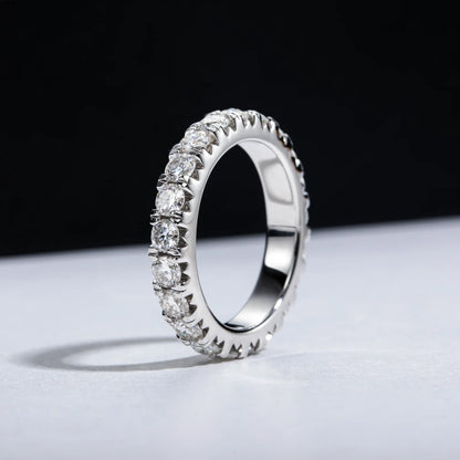 Bague en argent sterling 925 MuShan Designer Jewelry, bague unique en moissanite pour conjoint, plaquée or véritable 18 carats, bague fine brevetée MST