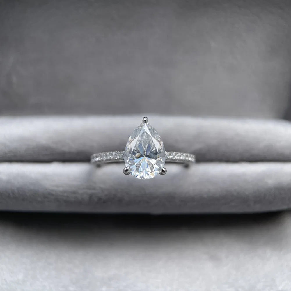MUSHAN Luxury Jewelry 925 Sterling Silver Ring Band Women GRA Certificated Moissanite Diamond Emerald D Color Rings Fine Jewelry