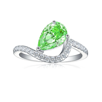 Anillo de compromiso de plata de ley 925 MuShan Jewelry con diamante de alto carbono, regalo de cumpleaños, regalo de San Valentín, anillos para mujer, joyería fina