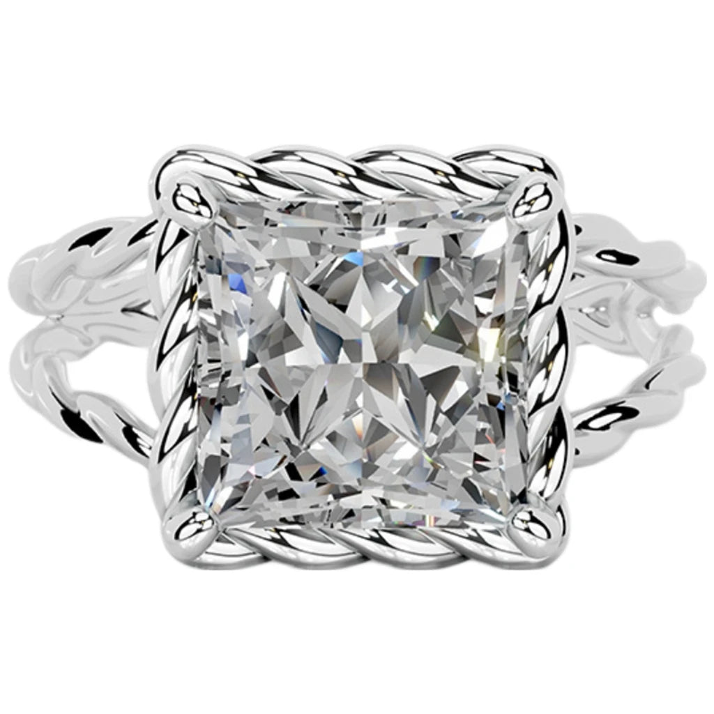 MUSHAN Custom Jewelry 925 Sterling Silver Ring Moissanite D Color VVS Luxury Noble 925 Sterling Silver Rings Diamond Accessories