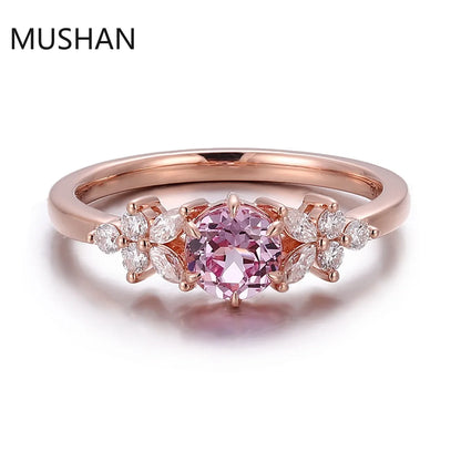 MUSHAN Luxury Custom 14K 18K Gold Rings Band Jewelry With Moissanite Diamond Lab Grown Gemstones Diamond Wedding Ring For Women