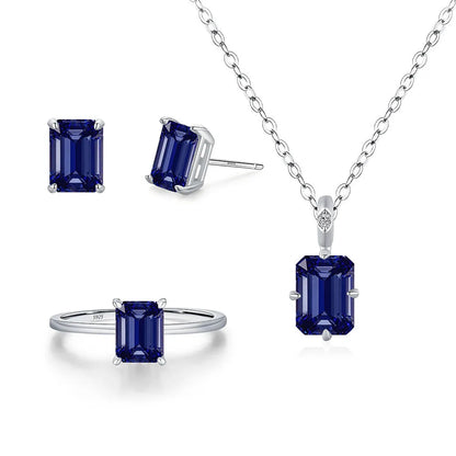 MuShan Jewelry 925 Sterling Silver Necklace Lab Grown Ruby Asscher Daily Wear for Women 18K Gold Plated Anniversary Necklace