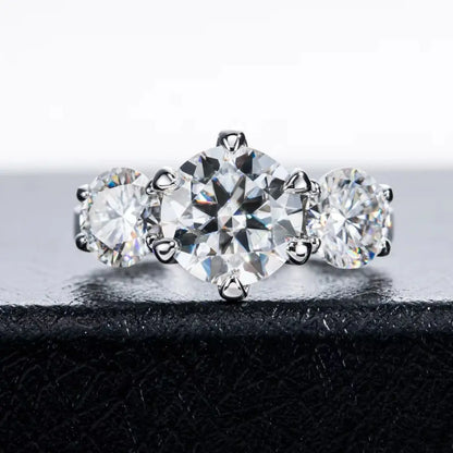 MUHAN Luxury Jewelry  925 Sterling Silver Ring Wedding Band  Women GRA Certificate Moissanite Diamond Rings D Color Fine Jewelry