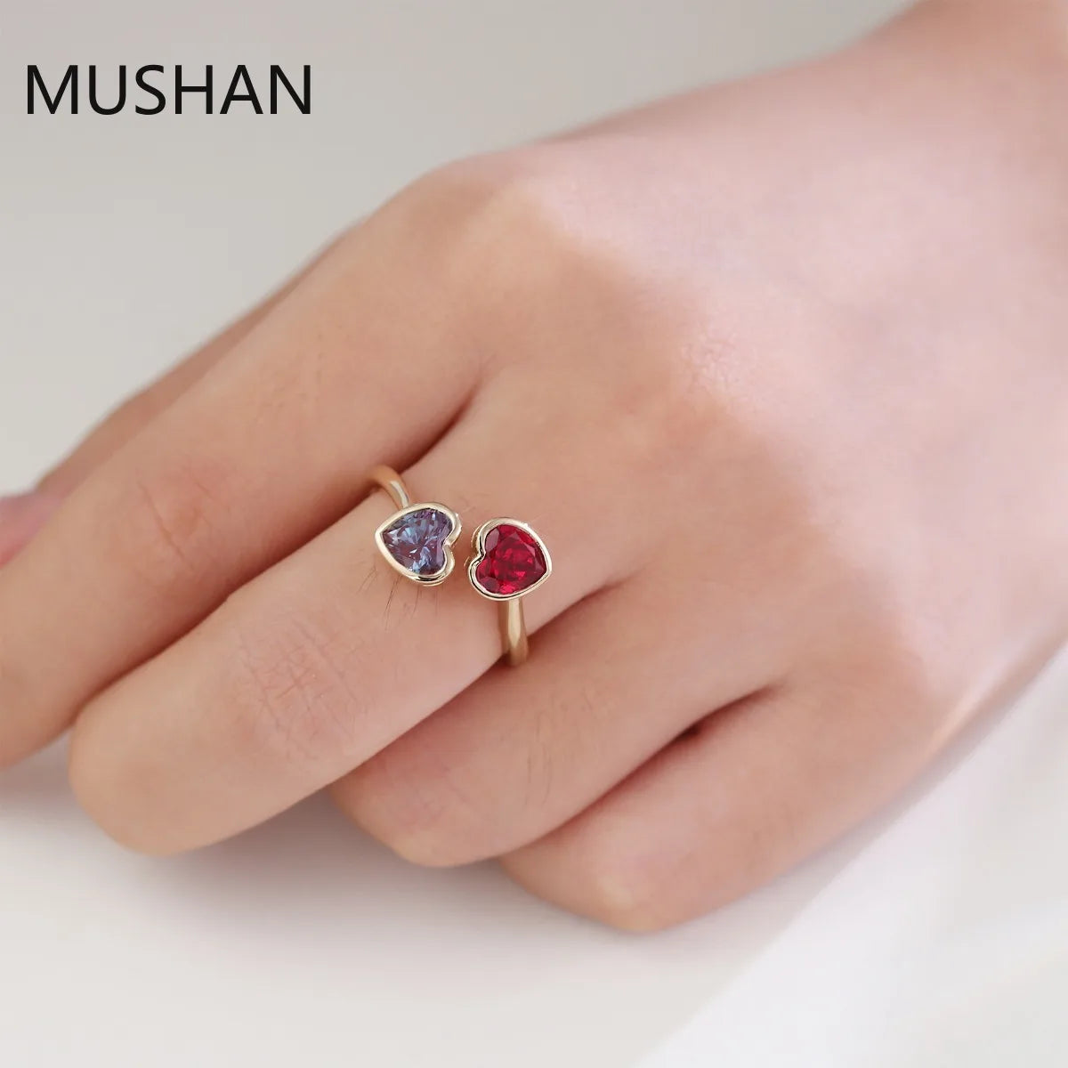 MUSHAN Luxury Custom 14K 18K Gold Rings Band Jewelry With Moissanite Diamond Lab Grown Gemstones Diamond Wedding Ring For Women