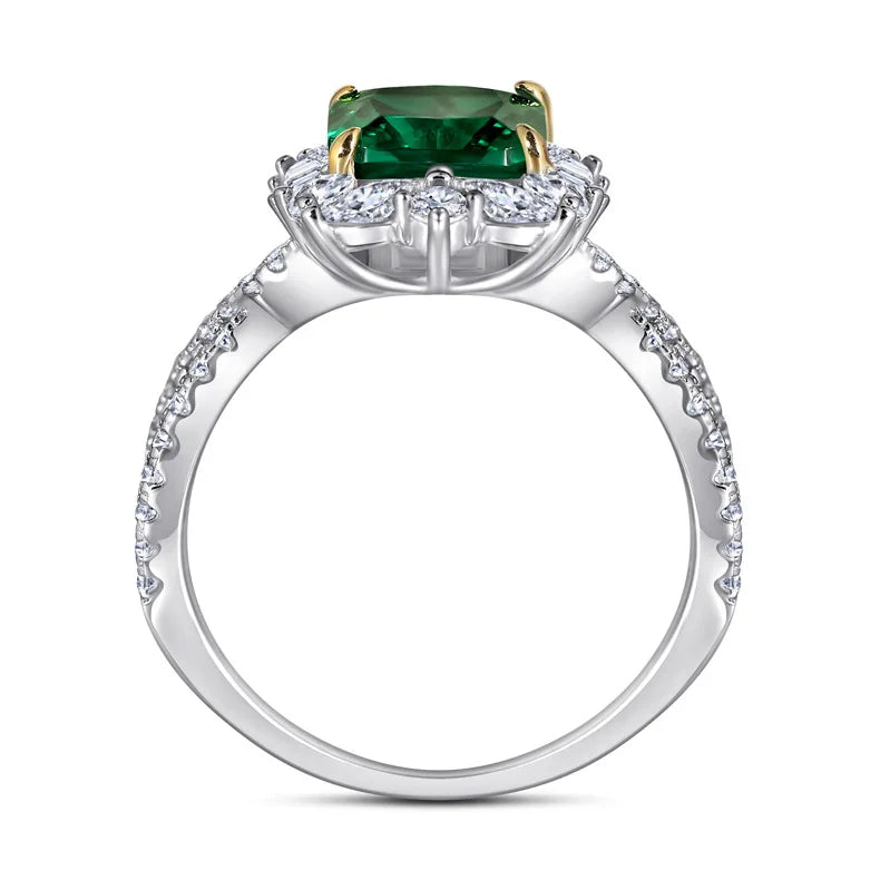 MuShan Jewelry 925 Sterling Silver Ring Wedding Band High Carbon Diamond Cocktail Party Elegant Style Women Rings Fine Jewelry