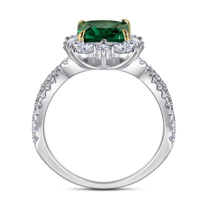 MuShan Jewelry 925 Sterling Silver Ring Wedding Band High Carbon Diamond Cocktail Party Elegant Style Women Rings Fine Jewelry
