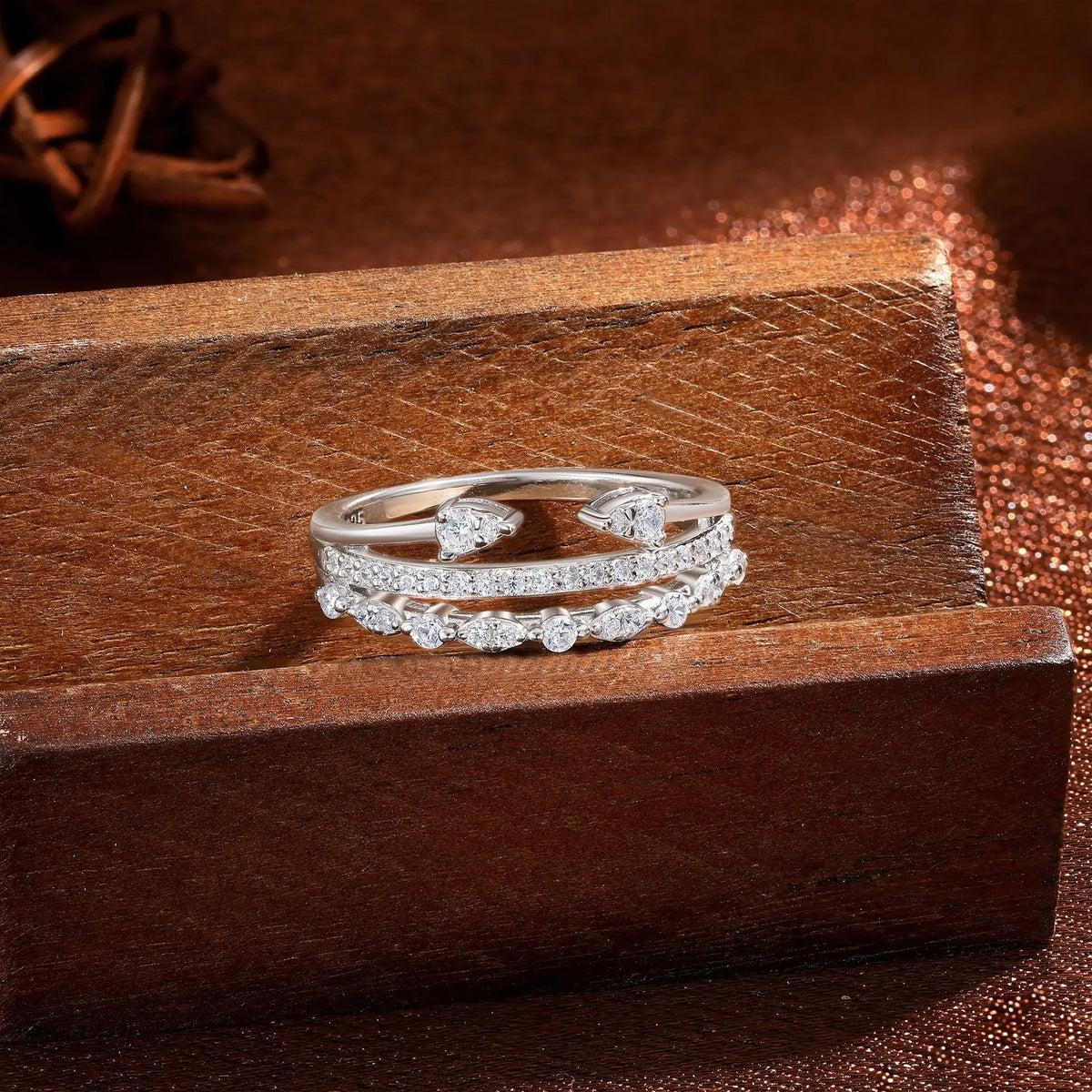 MuShan Jewelry 925 Sterling Silver Ring Wedding Band High Carbon Diamond Bridesmaid Gift Vintage Style Women Rings Fine Jewelry