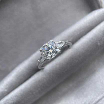Bague MUSHAN Luxury Jewelry en argent sterling 925 pour femme, diamant moissanite certifié GRA, émeraude, couleur D, joaillerie fine