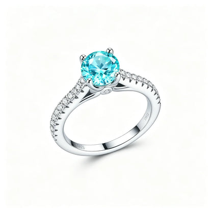 MUSHAN Custom Jewelry 1ct Lab Grown Gemstones Ruby Emerald Sapphire Rings Jewelry 925 Sterling Silver Women Ring