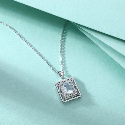 Collar de plata de ley 925 marca MuShan, colgante con circonita 7A, joya premium chapada en oro de 18K para uso diario, para mujer