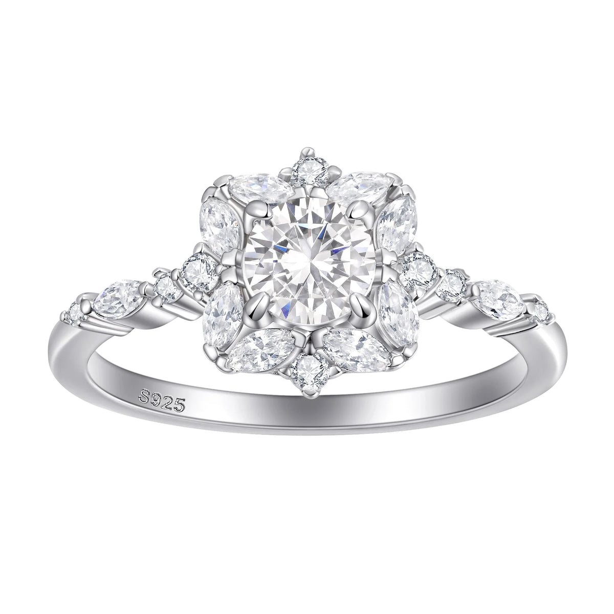 Bague MuShan Designer Jewelry en argent sterling 925, zircon de qualité 7A, ronde, style décontracté pour fiancée, bijou plaqué or 18 carats