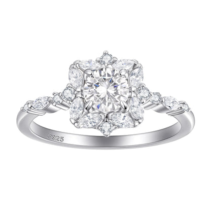 Bague MuShan Designer Jewelry en argent sterling 925, zircon de qualité 7A, ronde, style décontracté pour fiancée, bijou plaqué or 18 carats