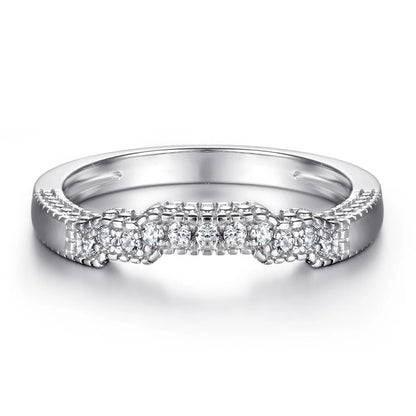 MuShan Jewelry 925 Sterling Silver Romantic Engagement Ring 5A Cubic Zirconia Valentine Anniversary Rings Bands  Women Gift