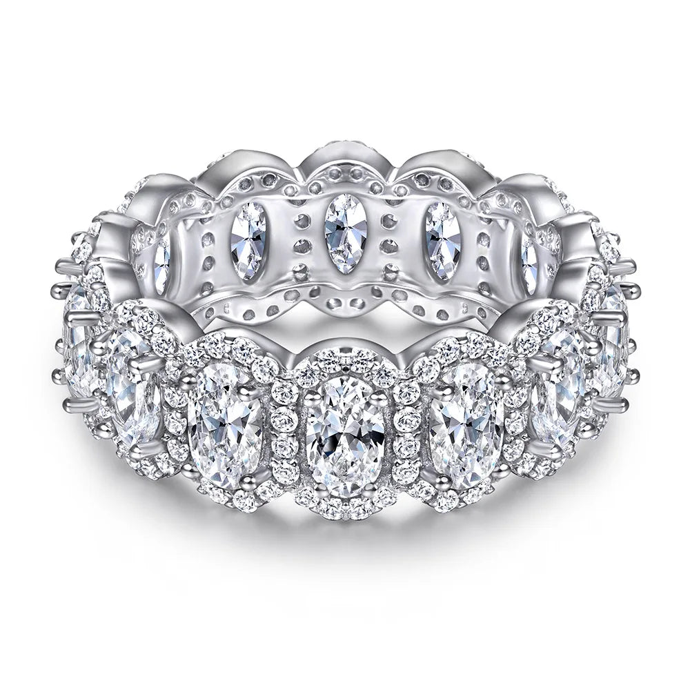 Bague MuShan Jewelry en argent sterling 925, anneau orné de zircone cubique 7A, bague de fiançailles pour femme, cadeau pour femme