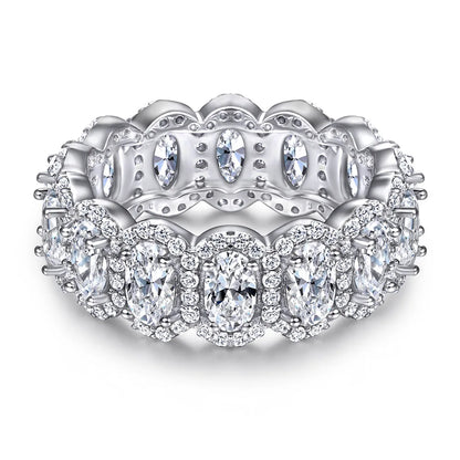 Bague MuShan Jewelry en argent sterling 925, anneau orné de zircone cubique 7A, bague de fiançailles pour femme, cadeau pour femme