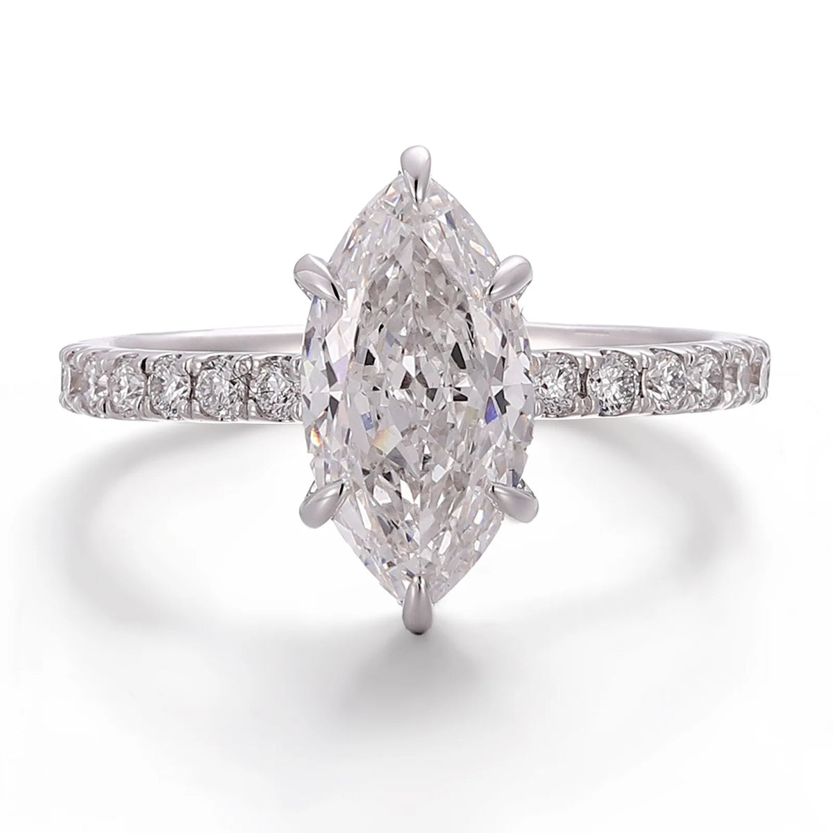 MUSHAN Custom Jewelry 1.5ct D Color VVS1 Moissanite Diamond Rings 10k 14k 18k Gold Platinum PT950 Luxury Ring Band Jewelry Women