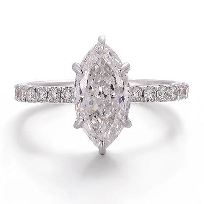 MUSHAN Custom Jewelry 1.5ct D Color VVS1 Moissanite Diamond Rings 10k 14k 18k Gold Platinum PT950 Luxury Ring Band Jewelry Women